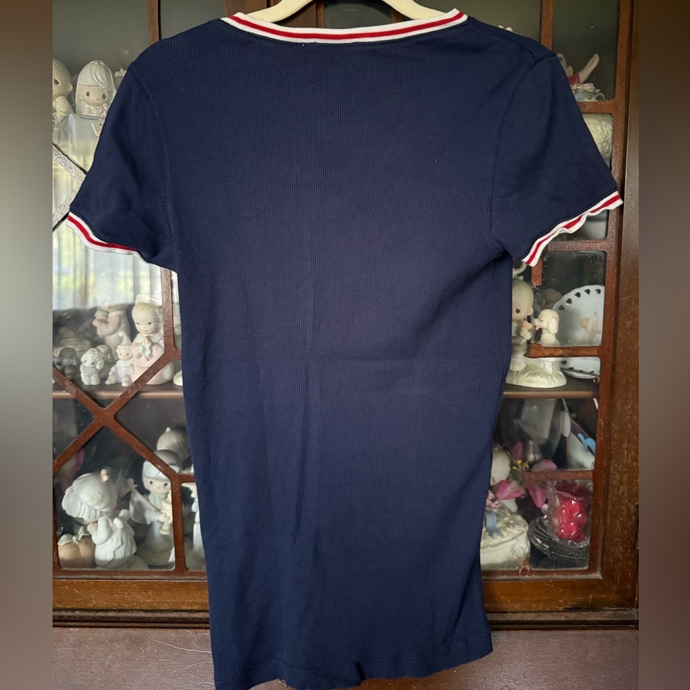 Ralph Lauren Polo Navy Shirt with Red and White Accents - Picture 2 of 6